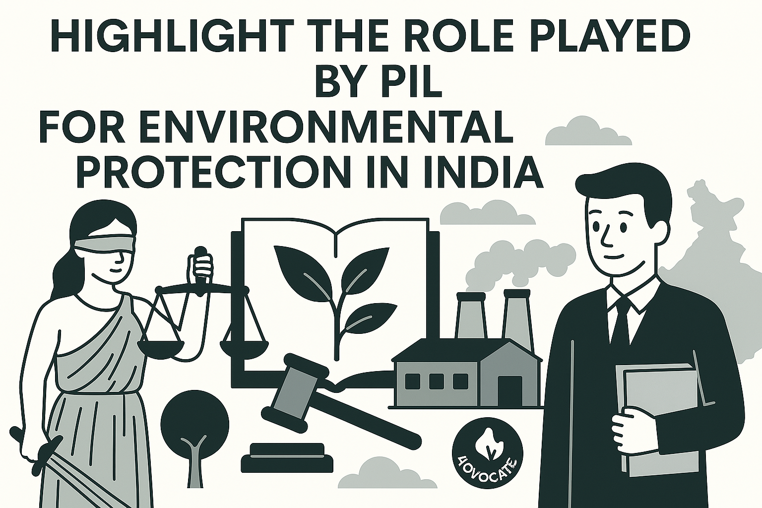 Highlight the role played by PIL for environmental protection in India giving any two examples